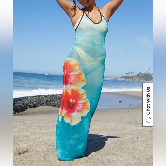 Hawaiian Tropic Tropical Coast Swim Cover-Up Dress - Picture 1 of 4